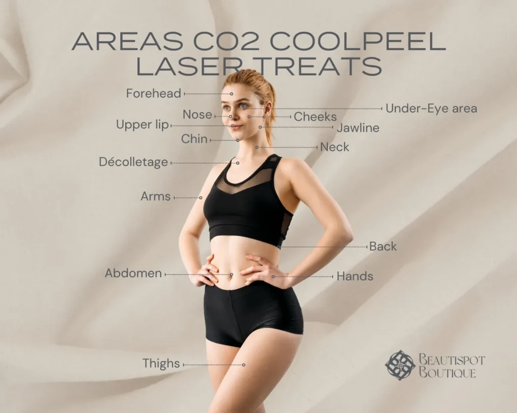 List of areas CoolPeel Laser treats