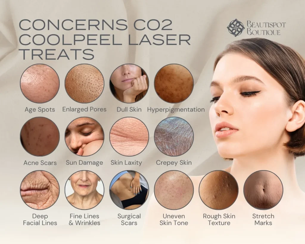 List of concerns that CoolPeel Laser treats